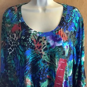 NWOT Philosophy Multi-Print Blouse  Size:  XL